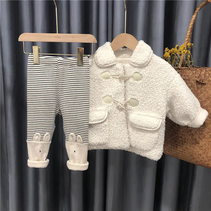 Autumn Winter Baby Lamb Wool Coat